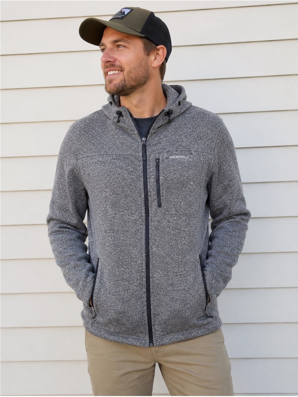 Merrell Gray Hooded Full-Zip Men’s Jacket